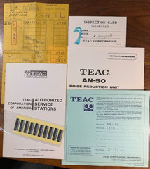 TEAC AN-50 Dolby Noise Reduction Unit, Vintage 1972, Owner’s Manual Incuded Used