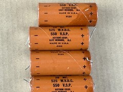 7 Vintage 1961 Astron 20 uf 525v Axial Paper Capacitors TESTED for Fender