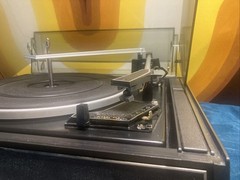 GARRARD 40b 4 Speed Turntable Record Player W Dust Cover WORKS SEE VIDEO England
