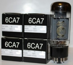 Factory Platinum Matched Quad Electro Harmonix Fat Bottle 6CA7 / EL34 Tubes, NEW