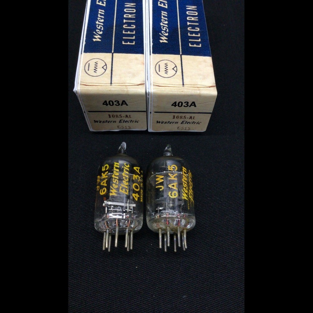 MATCHED PAIR Western Electric JW 6AK5 403A Headphone Amp VACUUM TUBES 8.9849