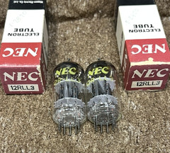 V- RARE NOS NIB PERFECT MATCH PAIR 12RLL3 12AT7 12AV7 ECC81 TUBES TRIPLE PLATES