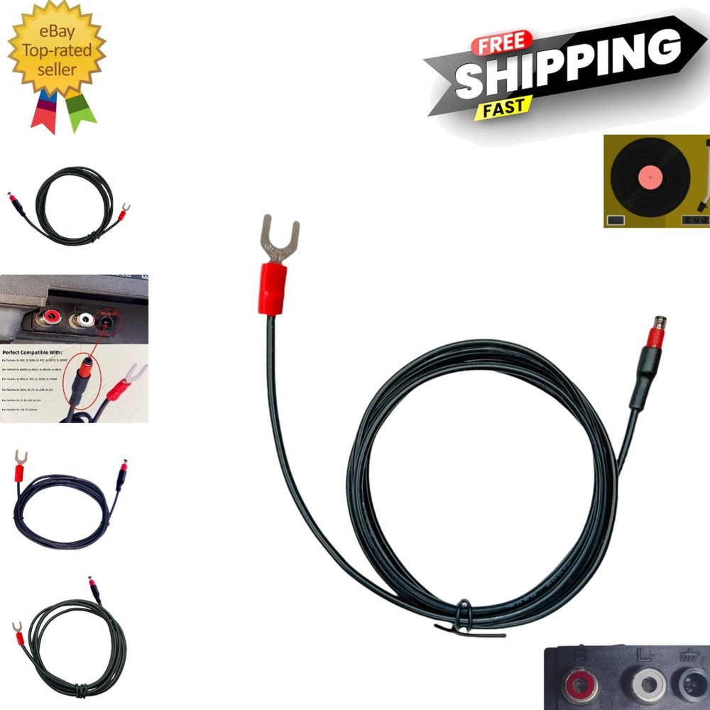 5-Foot Plug-in Ground Wire for Technics Turntables – Eliminates Hum & Static