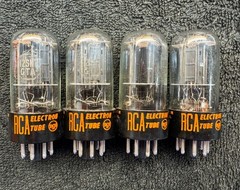 NOS NIB Matched Quad RCA 12SN7GTA Audio Tubes 1969