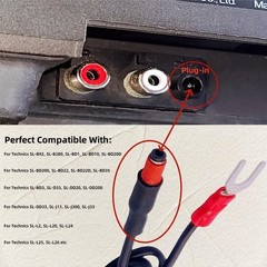 5-Foot Plug-in Ground Wire for Technics Turntables – Eliminates Hum & Static