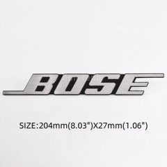 2PCS DIY For BOSE Aluminum logo badge replacement piece 204mm x 27mm