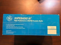 GE Model 7-2887 Super Radio III Long Range AM/FM w/Box – Black – WORKS