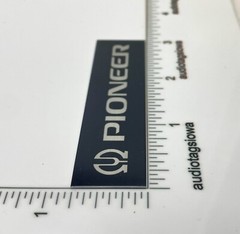 Pioneer Custom Made Aluminum Badge Speaker Amplifier Equalizer Self Stick