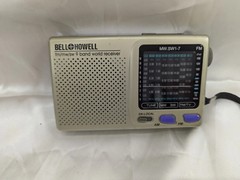 Bell +Howell 9 Band Gold World Receiver Radio with TV Sound FM MW/SW 1-7