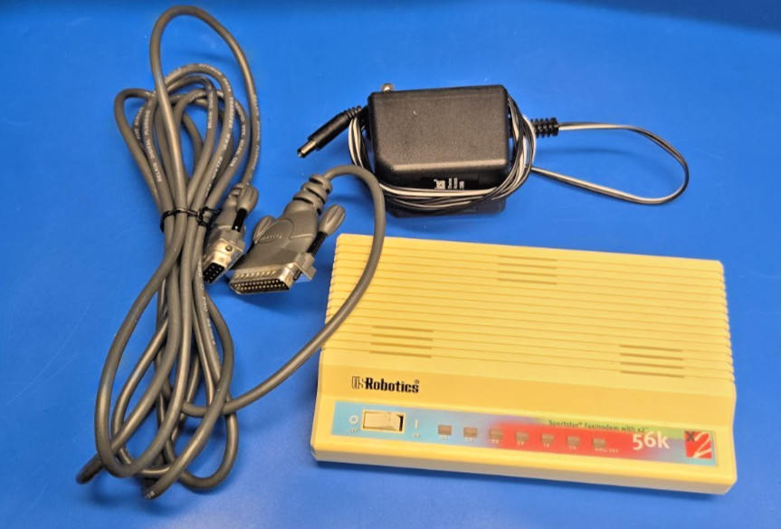 US Robotics Modem 56k Sportster Faxmodem x2 Serial RS-232 Power Adapter Cable
