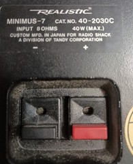 Vintage Realistic Minimus-7 Speaker Black 40W 8 Ohms Radio Shack Model 40-2030C