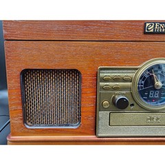 Encore Vintage Turntable 33/45/78 CD Cassette Radio Wood Unit + Albums