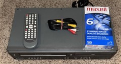 DV225MG9 VCR/DVD Magnavox Combo Player VHS 4 Head Hi Fi w/ Remote Cables Tape.