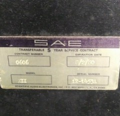 SAE Mark II Solid State Electrostatic Transducer Speakers