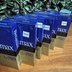 Lot 6 Sony Betamax L-750 Blank Video Cassette Tapes Sealed NOS Beta Hi Packing