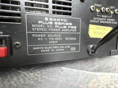 Clean Vintage Sanyo Stereo DC Power Amplifier Plus P55 *Guaranteed* Ships Fast*