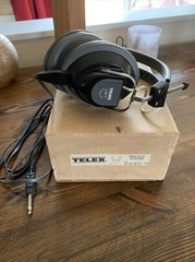 Vintage TELEX CS-7 (cat. # 61320 05) Mono (Dual) Headphone In Box