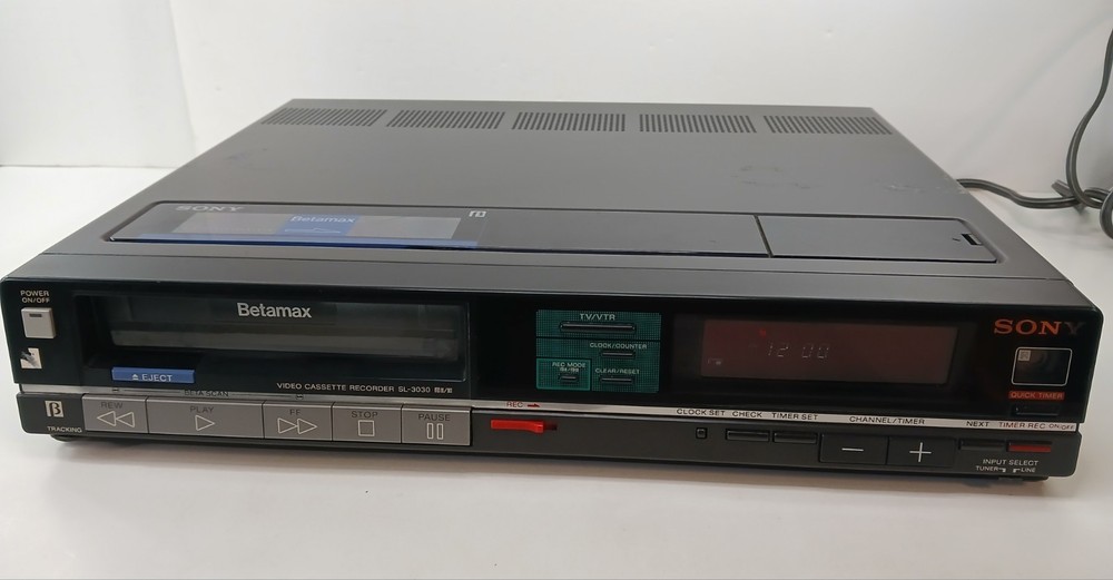 PARTS Sony Betamax Video Cassette Recorder SL-3030 Beta – UNTESTED – READ