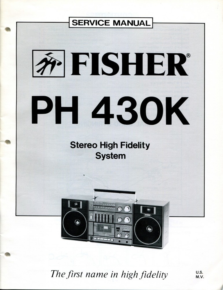 Vintage Fisher Service Manual Stereo High Fidelty System PH-430K