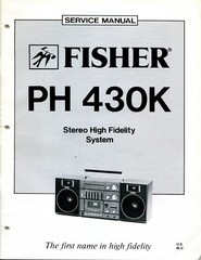 Vintage Fisher Service Manual Stereo High Fidelty System PH-430K