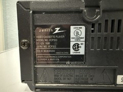 Zenith / VCP353 / VCR / Auto Tracking / Tested & Working