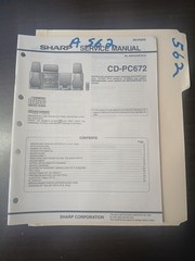 Sharp CD-PC672 Service Manual Original Repair Book Compact Disc Audio
