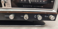 Zenith Circle Of Sound R472 Solid State AM FM Radio Alarm Clock Tested Working
