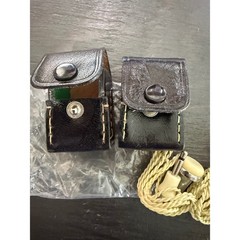 Vintage Japan Mono Earphones Set of 2 w/ Black Snap Cases 3.5mm Jack as -is
