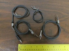 4 Vintage Black Ground Wires Central Scientific Vintage 2 Are Cloth Insulated