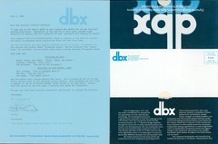 1980 dbx Dealer Mailer Letter Dynamic Range Expander Tape Noise HiFi Audio Lot