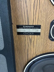 Vintage Pioneer 3 Way Speaker System CS-G203 Made In USA Single Speaker