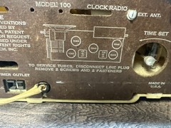VTG 50’s Bulova Clock Radio Model 100 Made In USA Tested Radio
