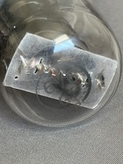 Matched Pair RCA 6V6GT Tubes Clear Top & Glass Black plates, Webcor labeled 1965