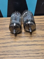 12AX7 Tube Pair Mullard Short Plate O-Get Blackburn UK Test Strong 85 % Hammond