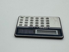 Vtg Mini Solar Calculator Complex SC-50 – Working – Early 70s Credit Card Size!