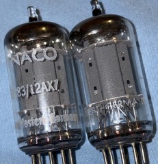 Matched Pair 12AX7/ECC83 Telefunken Smooth Plate Diamond Bottom Preamp Tubes