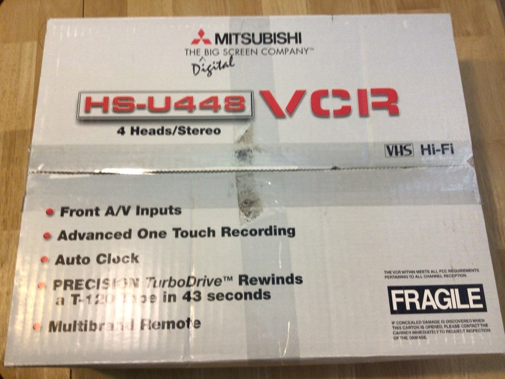 New in the Box. Mitsubishi HS-U448 VCR