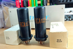 6L6Y MATCHED PAIR RCA AUDIO POWER TUBES NOS NIB *eTRACER* #12B4