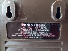 Vintage Radio Shack Indoor/Outdoor Speaker Cat. No. 40-1227A NIB