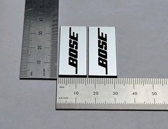 Bose Speaker Badge Logo Emblem Brushed Silver With Self Stick Adhesive
