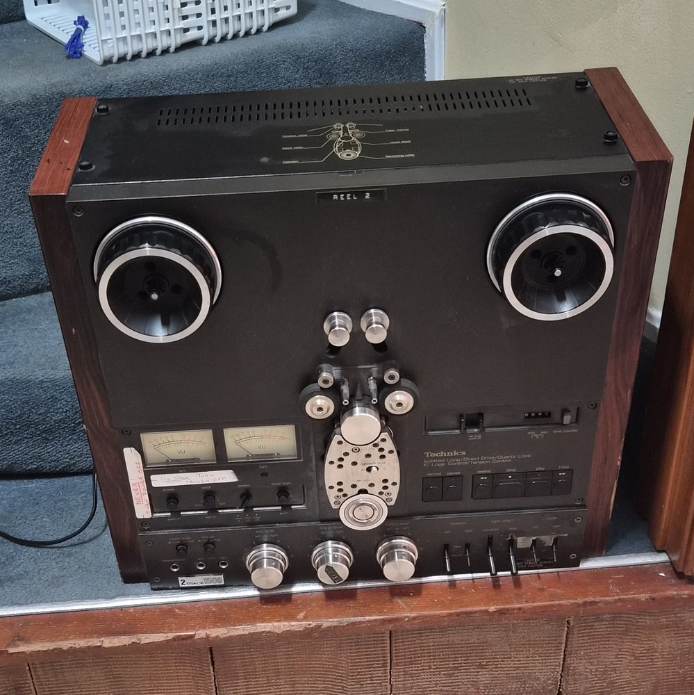Technics RS-1500US Reel-to-Reel Tape Recorder Deck w/ Wood Side Panels