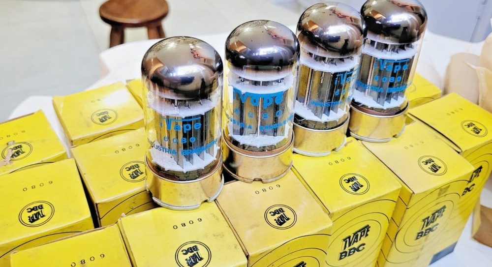 6080 = 6AS7 – ECC230 Vacuum Tube Sylvania labeled IVAPE BBC (Lot 10 pcs) NOS