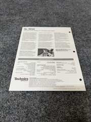 ⭐️ Original Technics SL-1950 Stereo Turntable Dealer Sales Brochure NICE! ⭐️