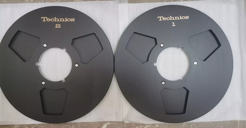 One Pair 10.5” Black Technics Tape reel High Quality Aluminum Take Up Reel