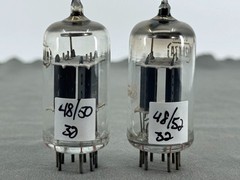 (2) RCA Silvertone 12AX7A ECC83 Short Gray Plates Halo Getters Test Strong TV-7U