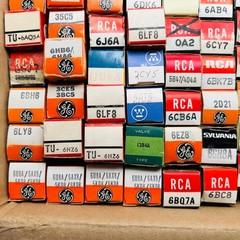 Vintage USA Radio TV Vacuum Tube Lot RCA Raytheon Sylvania Brimar Mixed NOS Used