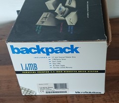 MicroSolutions BackPack 3.5″ Floppy Drive 1.44MB Model 014350 w/ DOS 6.22 driver