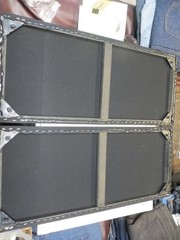 REALISTIC T-120 SPEAKERS/GRILLS W/ BRAND NEW PREMIUM BLACK MELLOTONE GRILL CLOTH