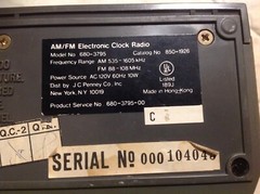 Vintage “J.C.Penney”- AM/FM Dual Alarm Clock Radio/model#680-3795