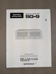 Pioneer SG-9 Graphic Equalizer Operating Instructions D-1205